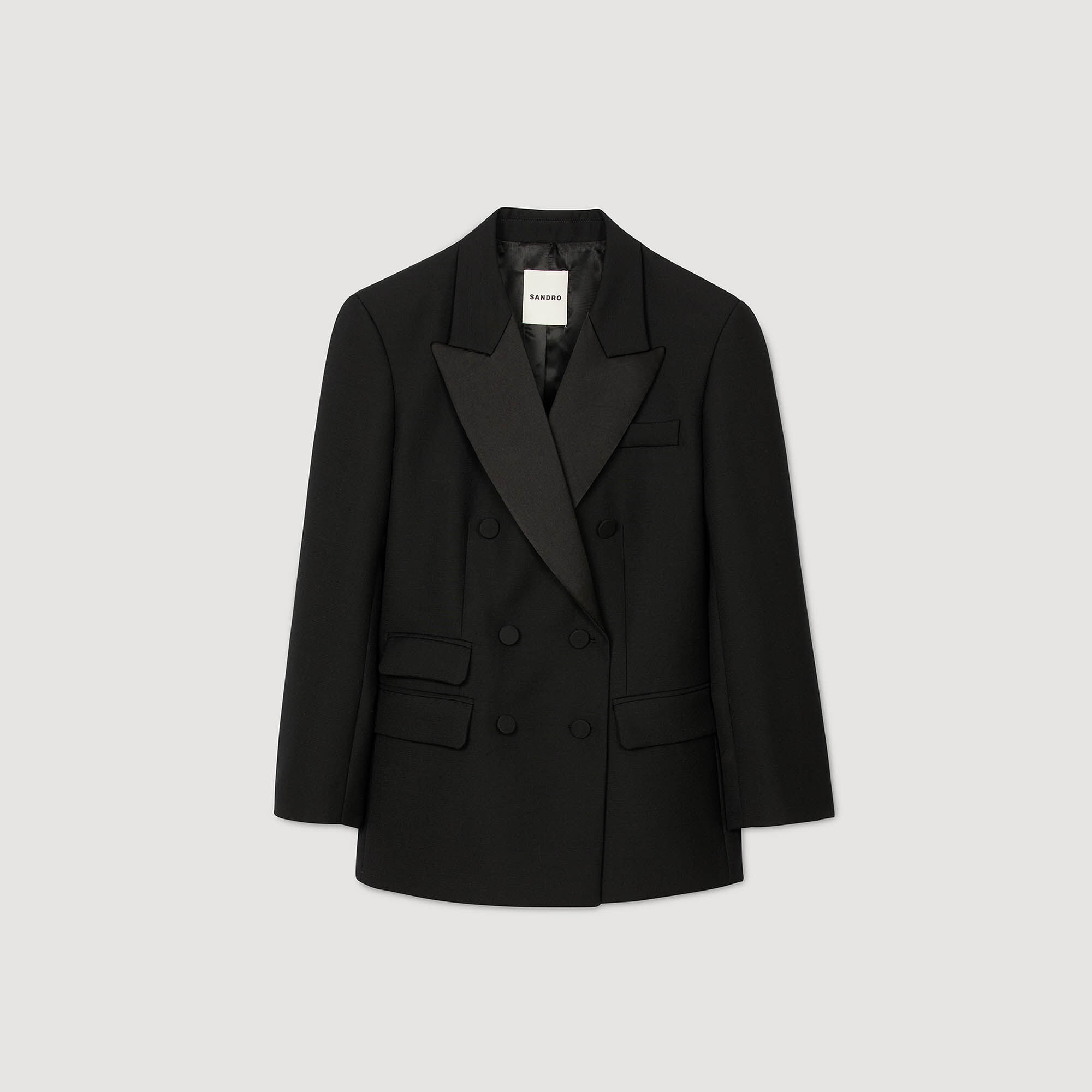 Tuxedo jacket with satin collar
