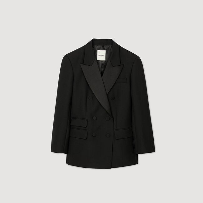 Tuxedo jacket with satin collar