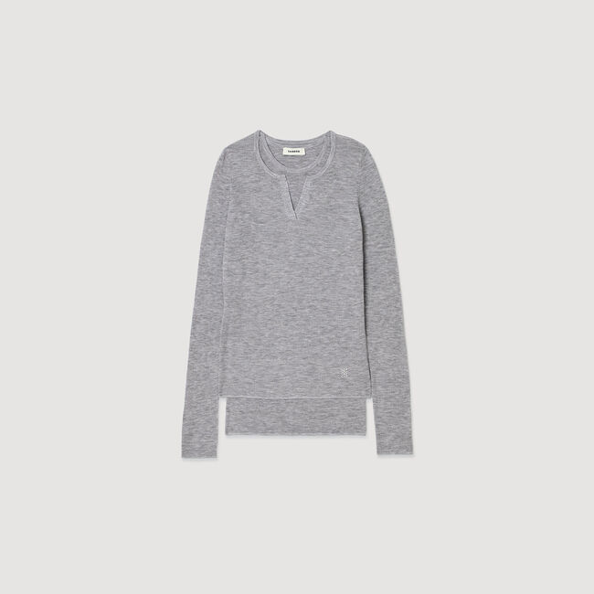 Wool layered effect jumper