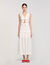 Crinkled maxi dress with bow