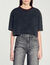 Cropped beaded T-shirt