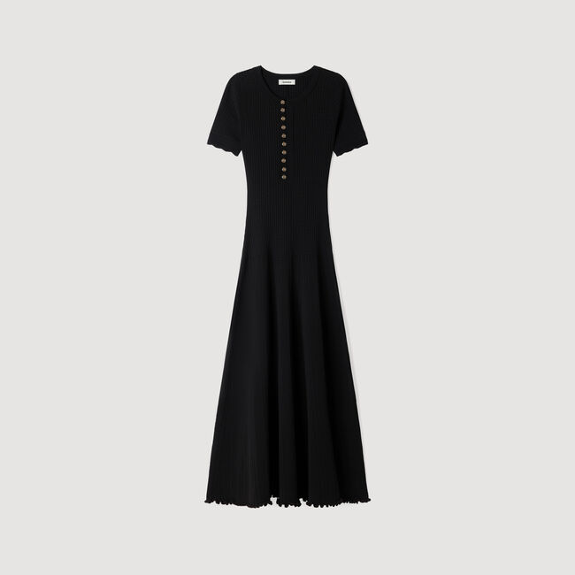 Ribbed knit maxi dress