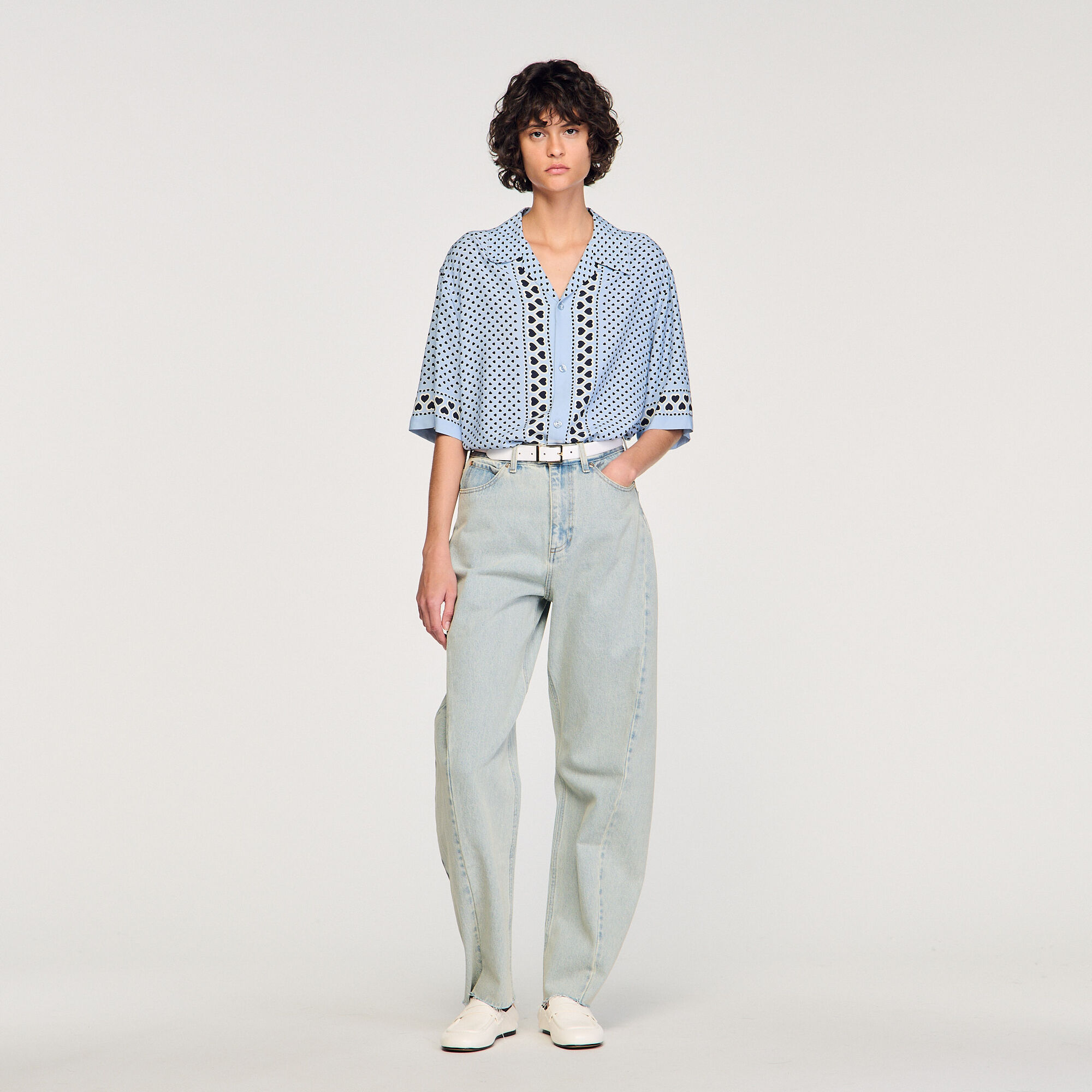 Heart motif flowing shirt - Men | Sandro