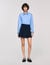 Short striped pleated skirt