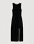 Rhinestone slit maxi dress
