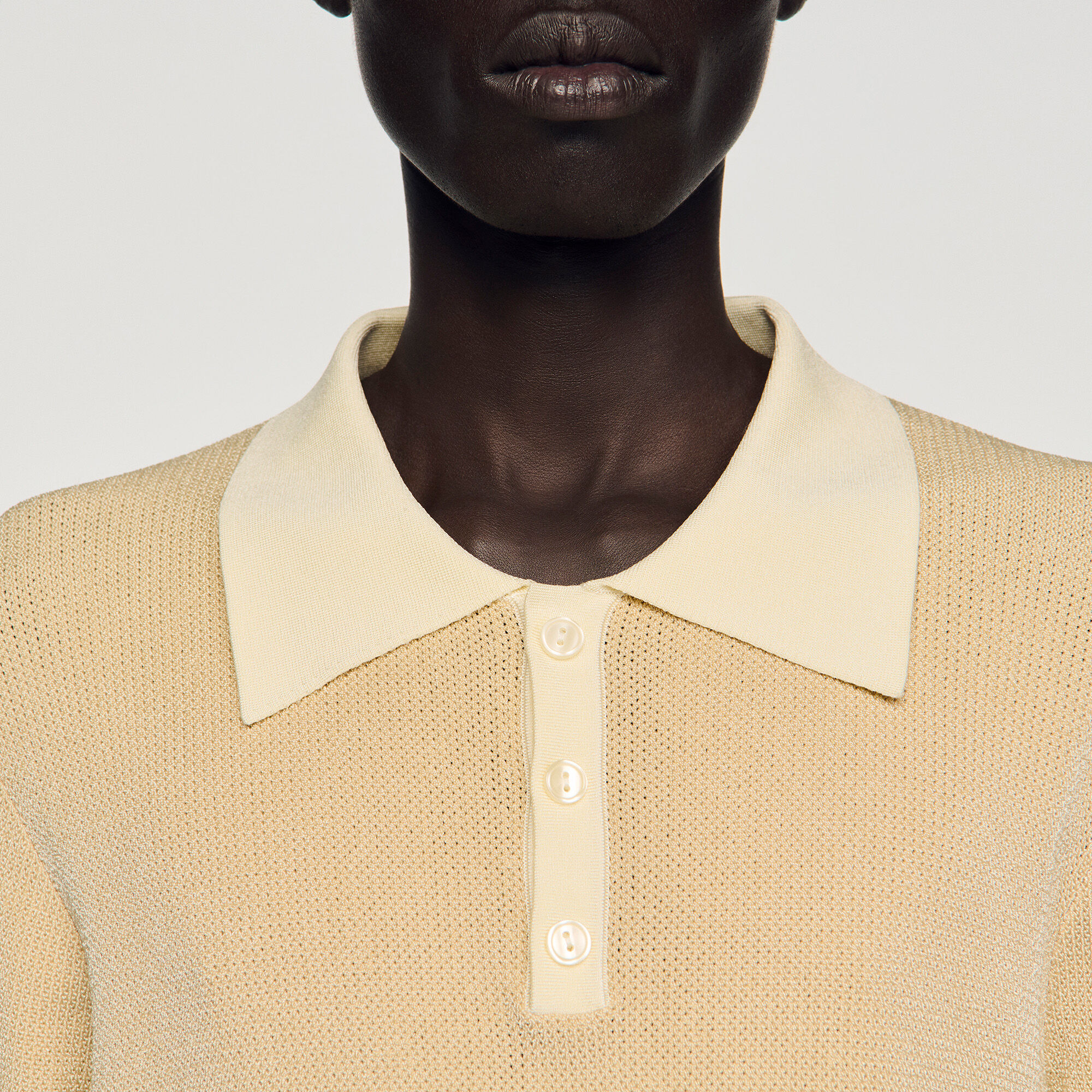 Two-tone polo shirt