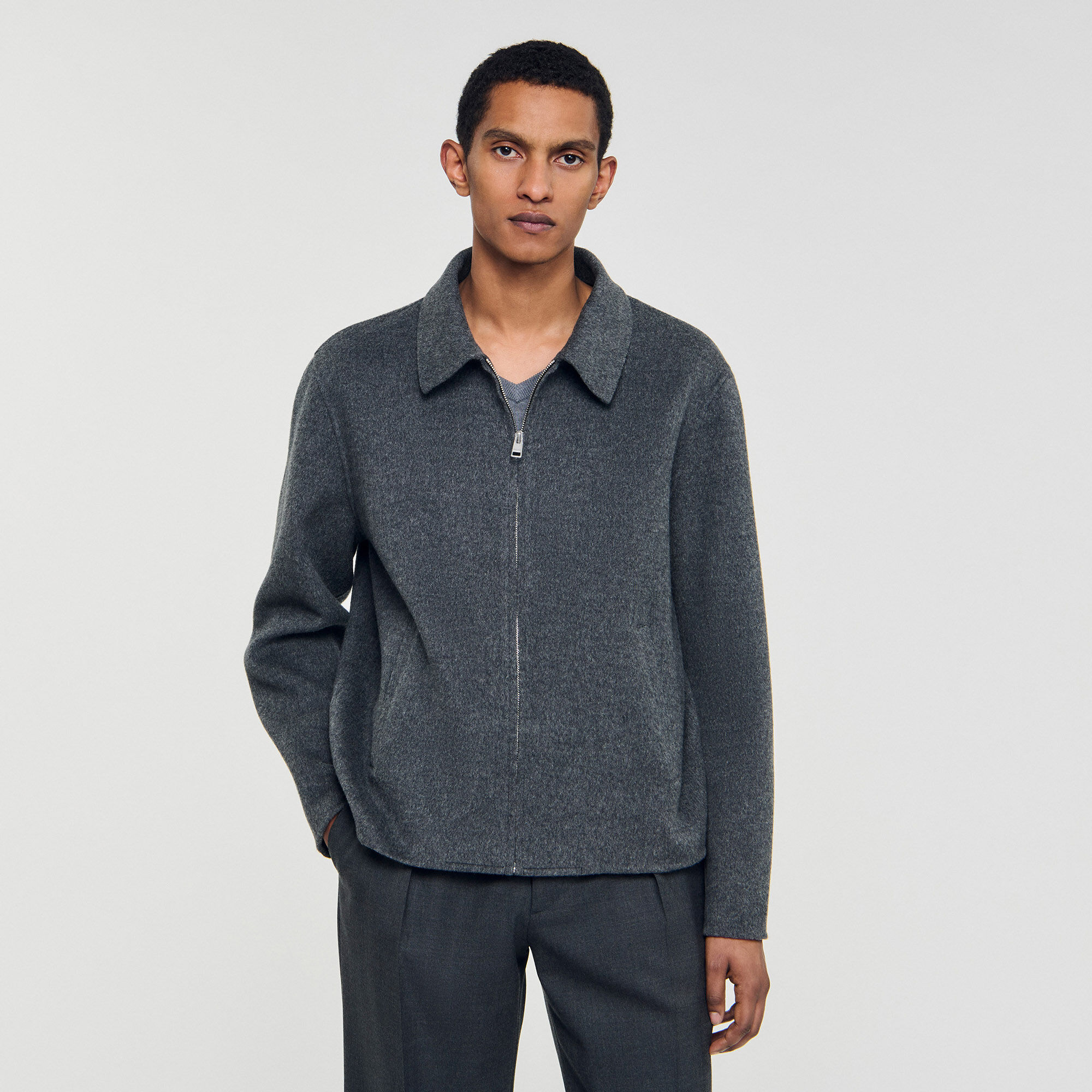 Double-faced wool jacket
