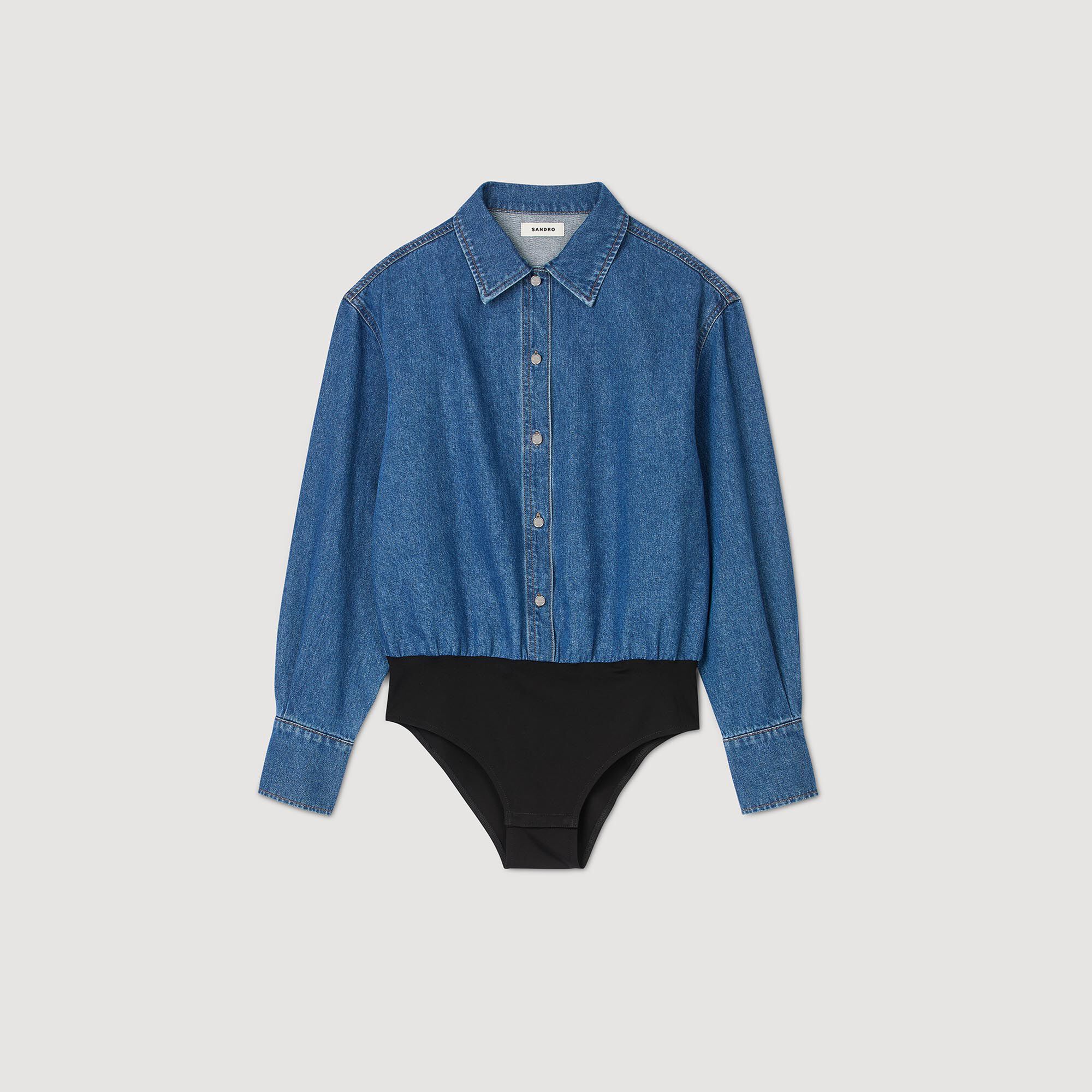 Denim shirt bodysuit - Women | Sandro