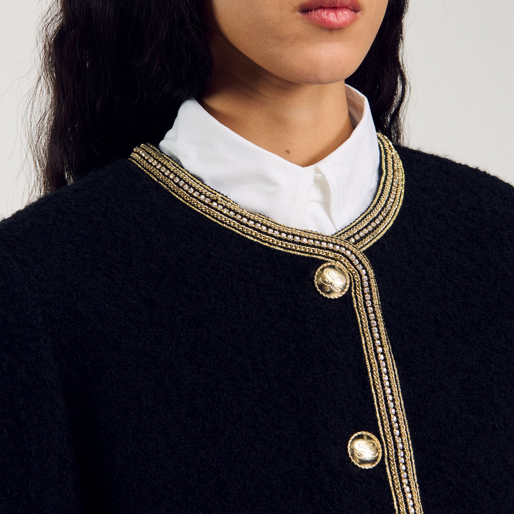 Cropped tweed jacket