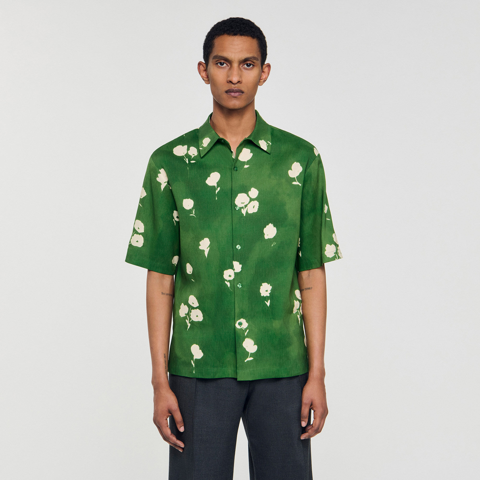 Floral motif shirt