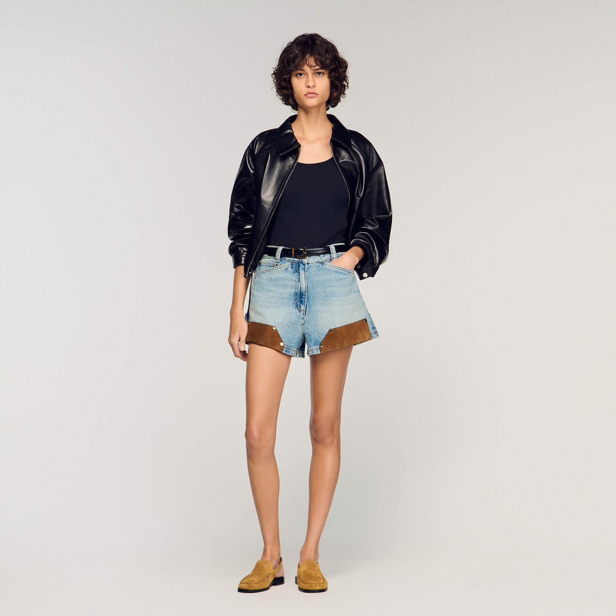 Vest top with lace detail