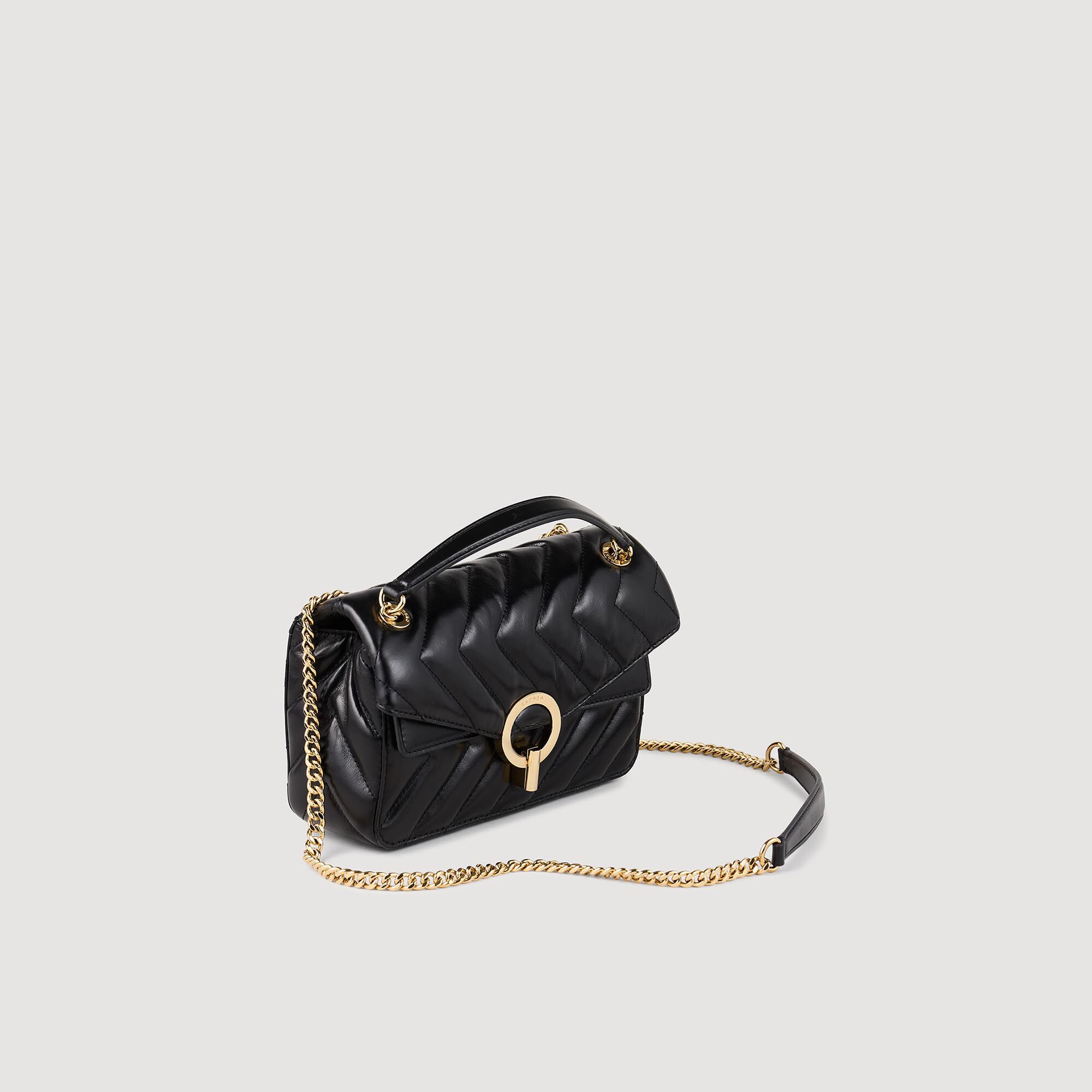 Yza small plain leather bag