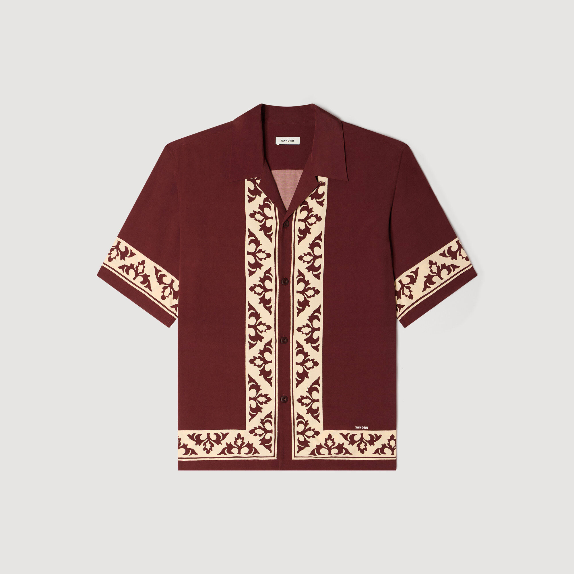 Loose-fit contrast print shirt