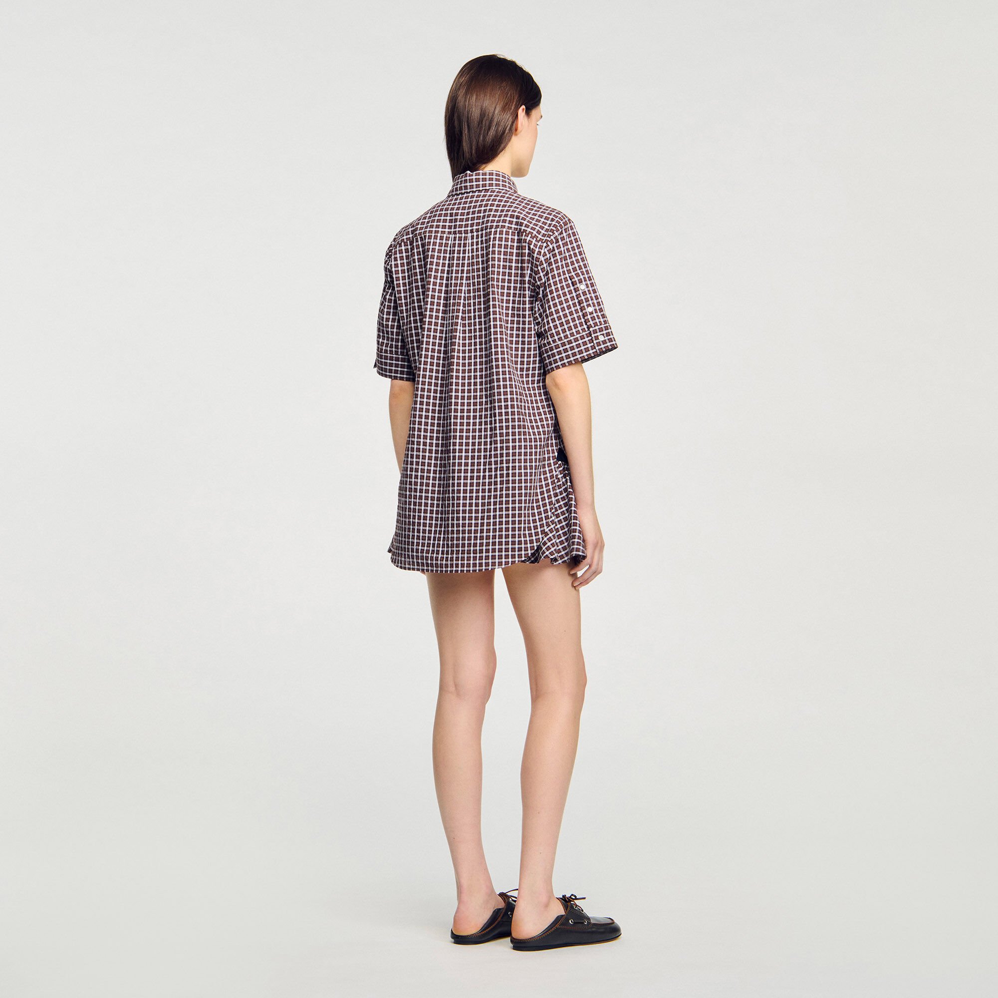 Oversized check shirt