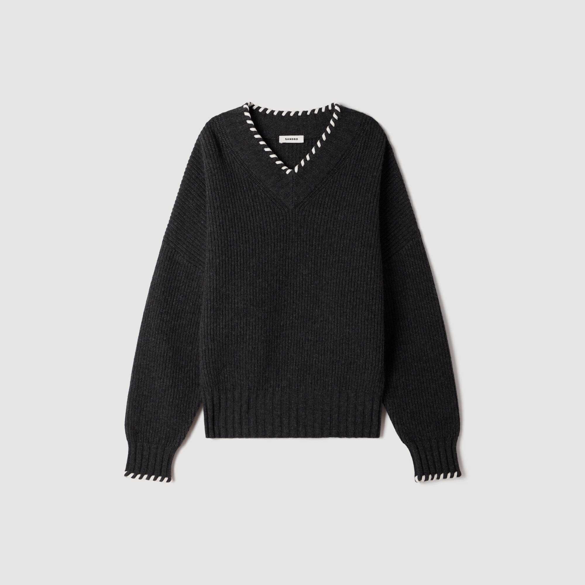 Braided V-neck jumper - Women | Sandro