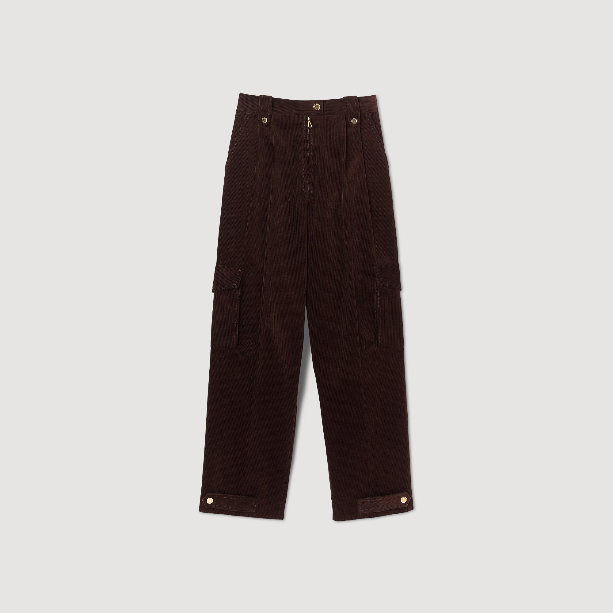Velvet cargo trousers