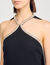 Short cape dress with rhinestones