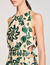Leaf print maxi dress