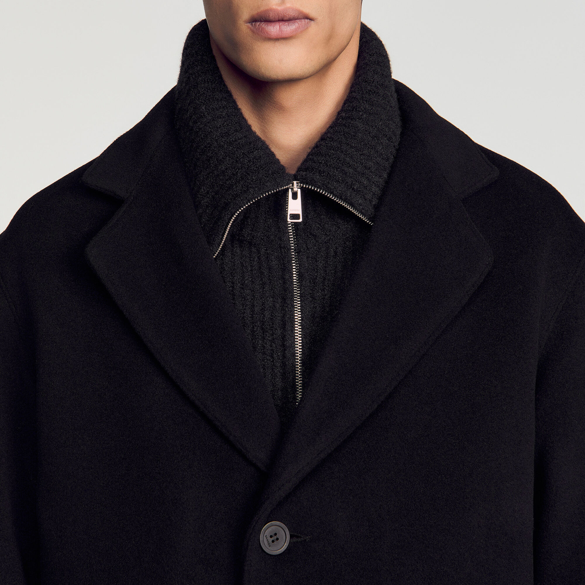 Long wool and cashmere coat - Men | Sandro