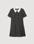 Short pleated dress with rhinestones