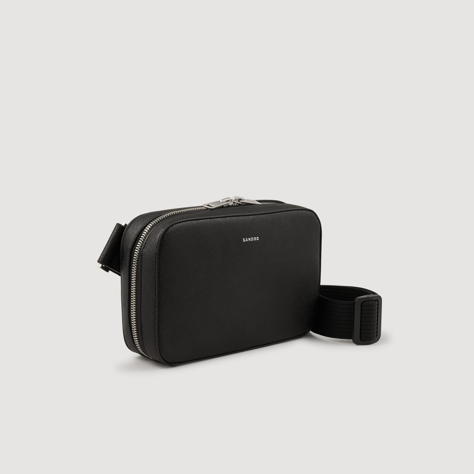 Small reconstitued leather bag
