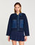 Denim detail cardigan