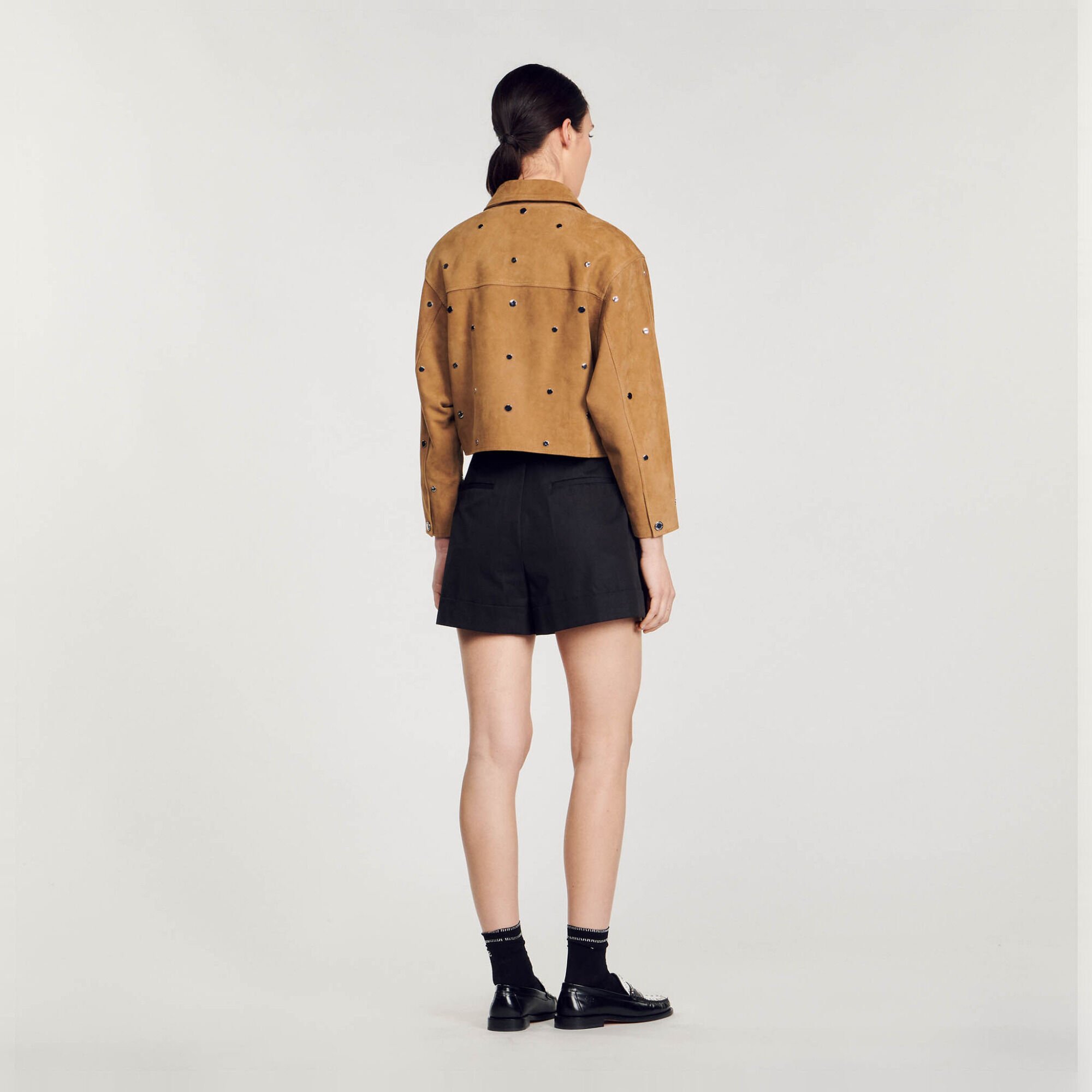 Studded suede jacket