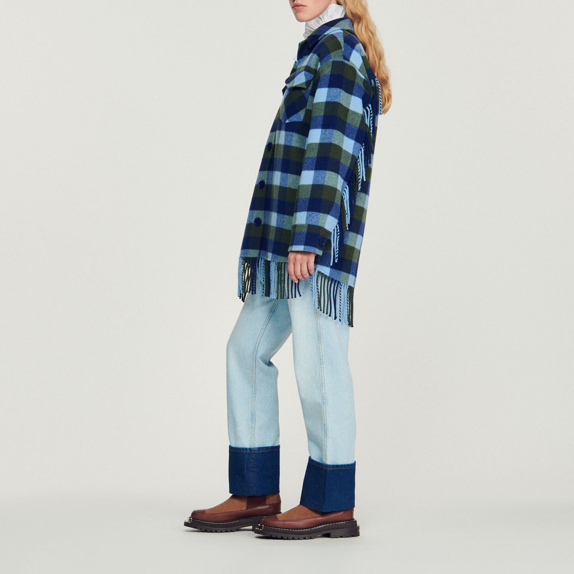 Checked coat