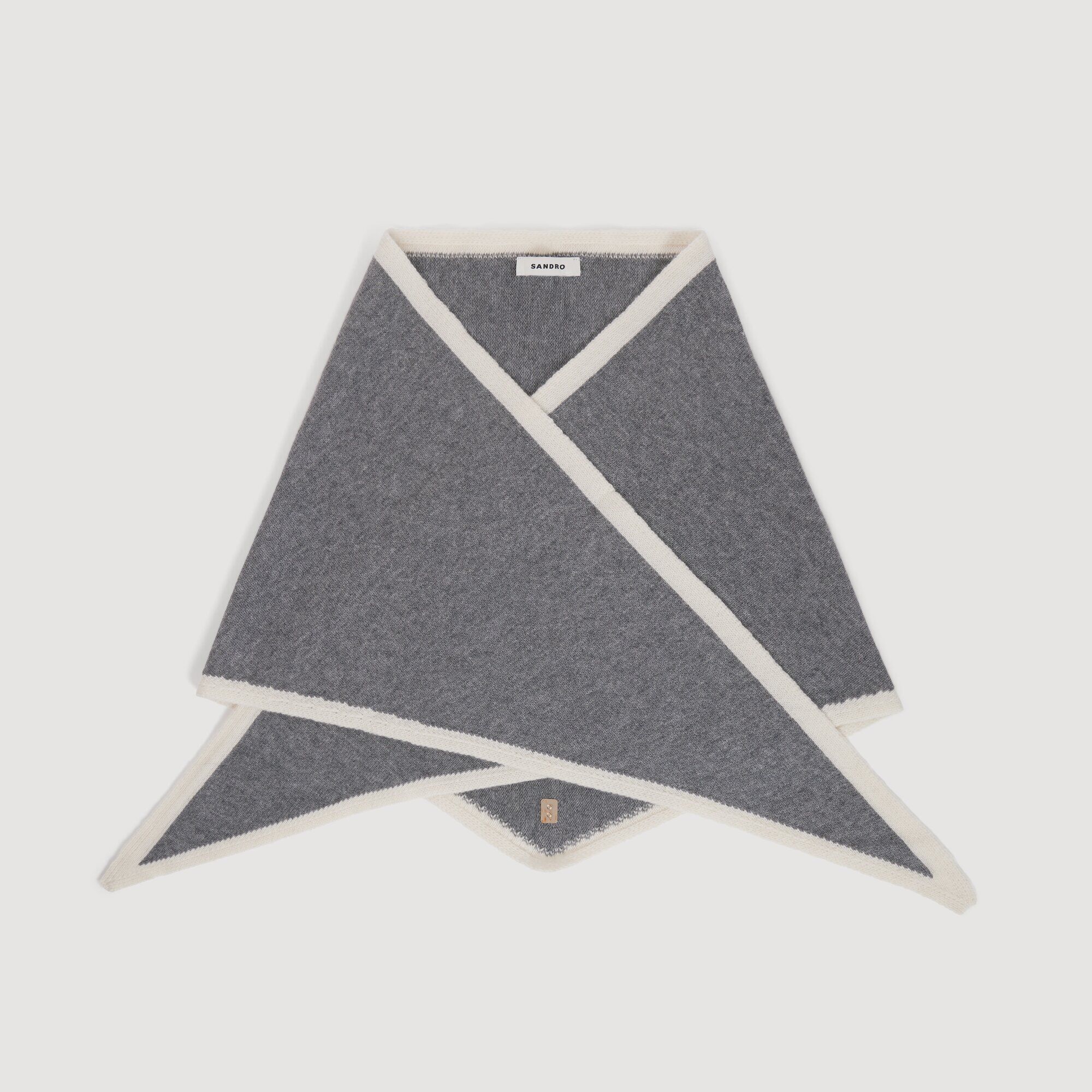 Two-tone wool triangle scarf - Women | Sandro