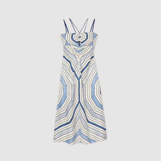 Spiral-motif maxi dress