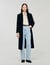 Contrast polo-neck knit jumper