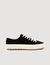 Low-top split leather trainers