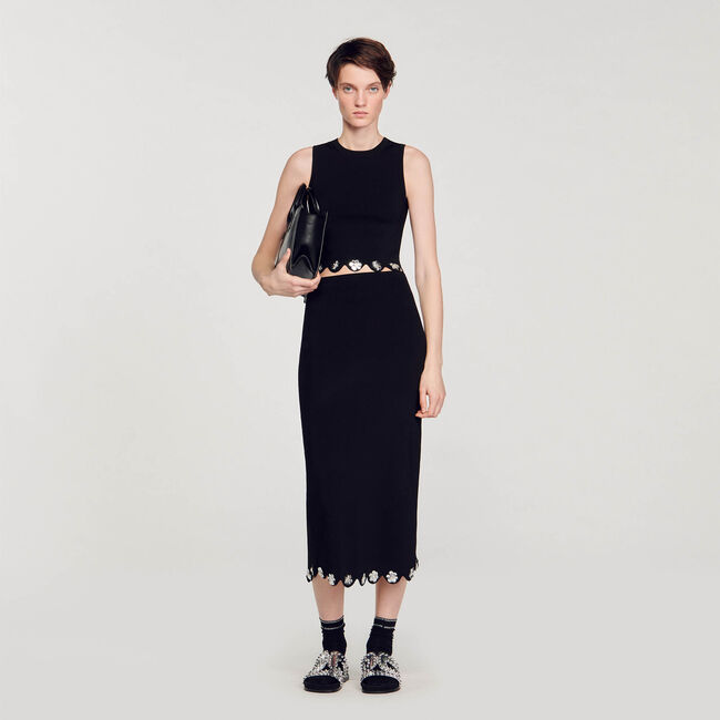 Margarita Black High Waist Wrap Front Midi Skirt With Feather Trim – Club L  London - UK