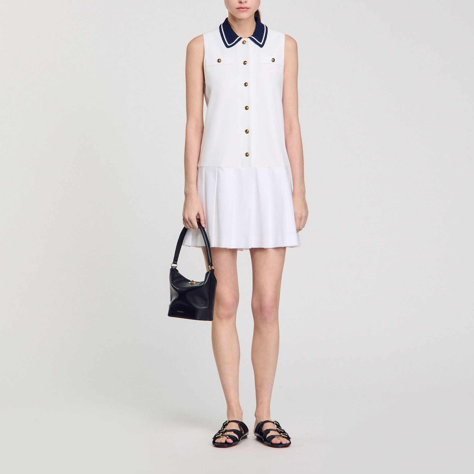 Short dress with contrasting collar - Women | Sandro