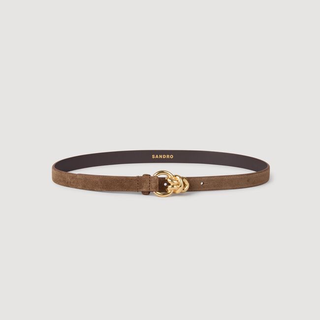 Suede leather belt