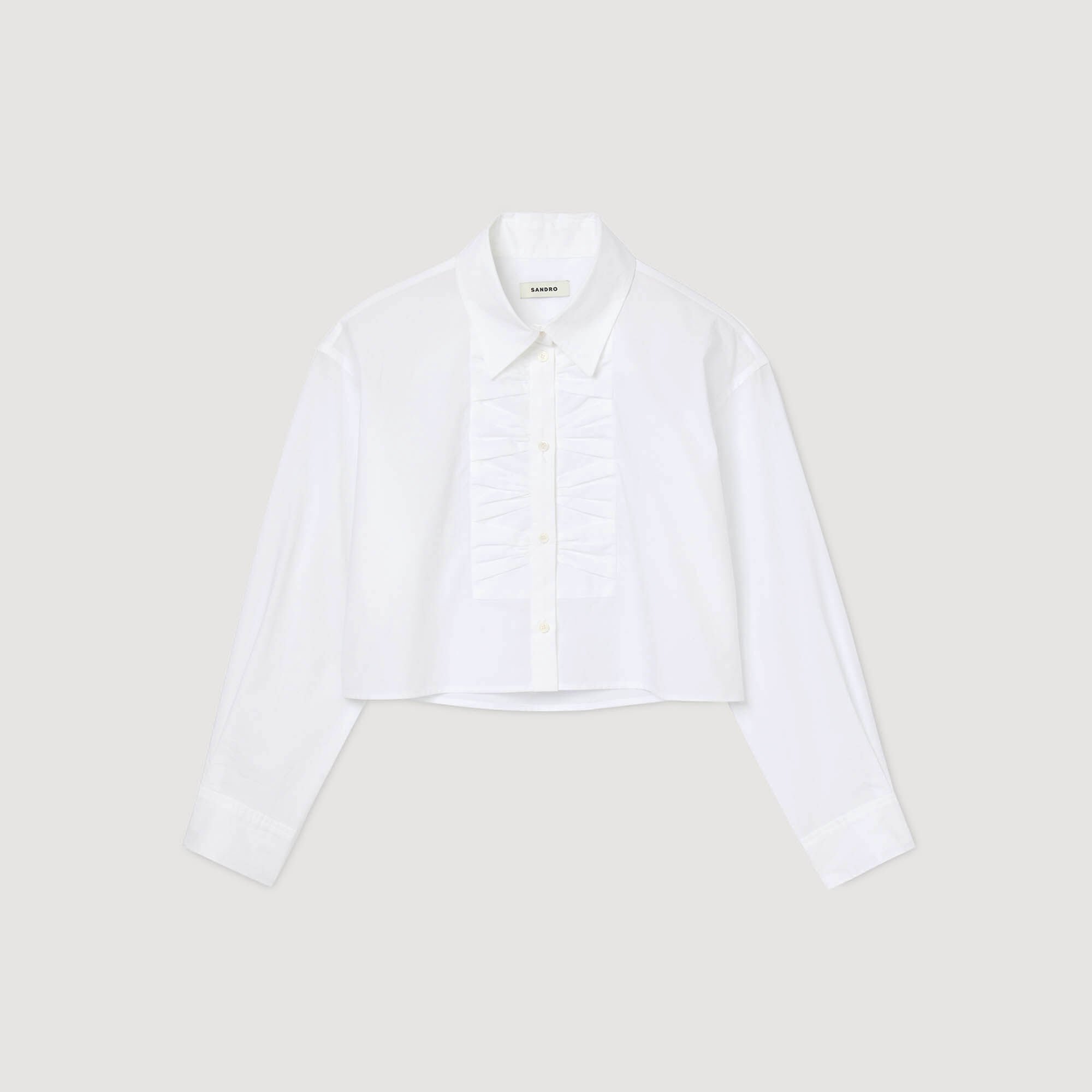 Cropped shirt with bow details