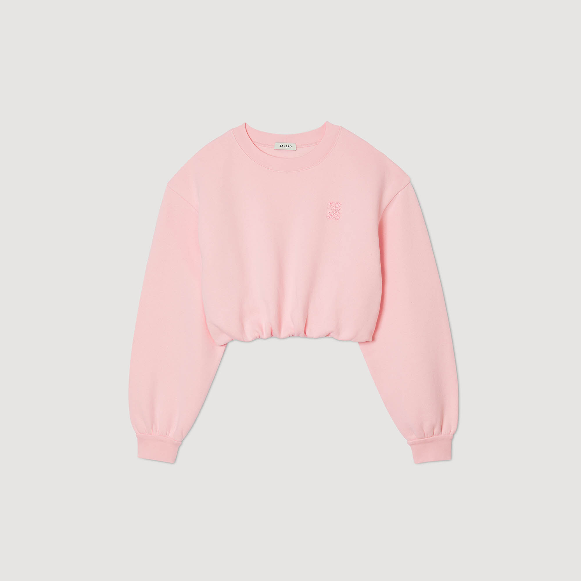 Hot pink crop 2025 sweatshirt