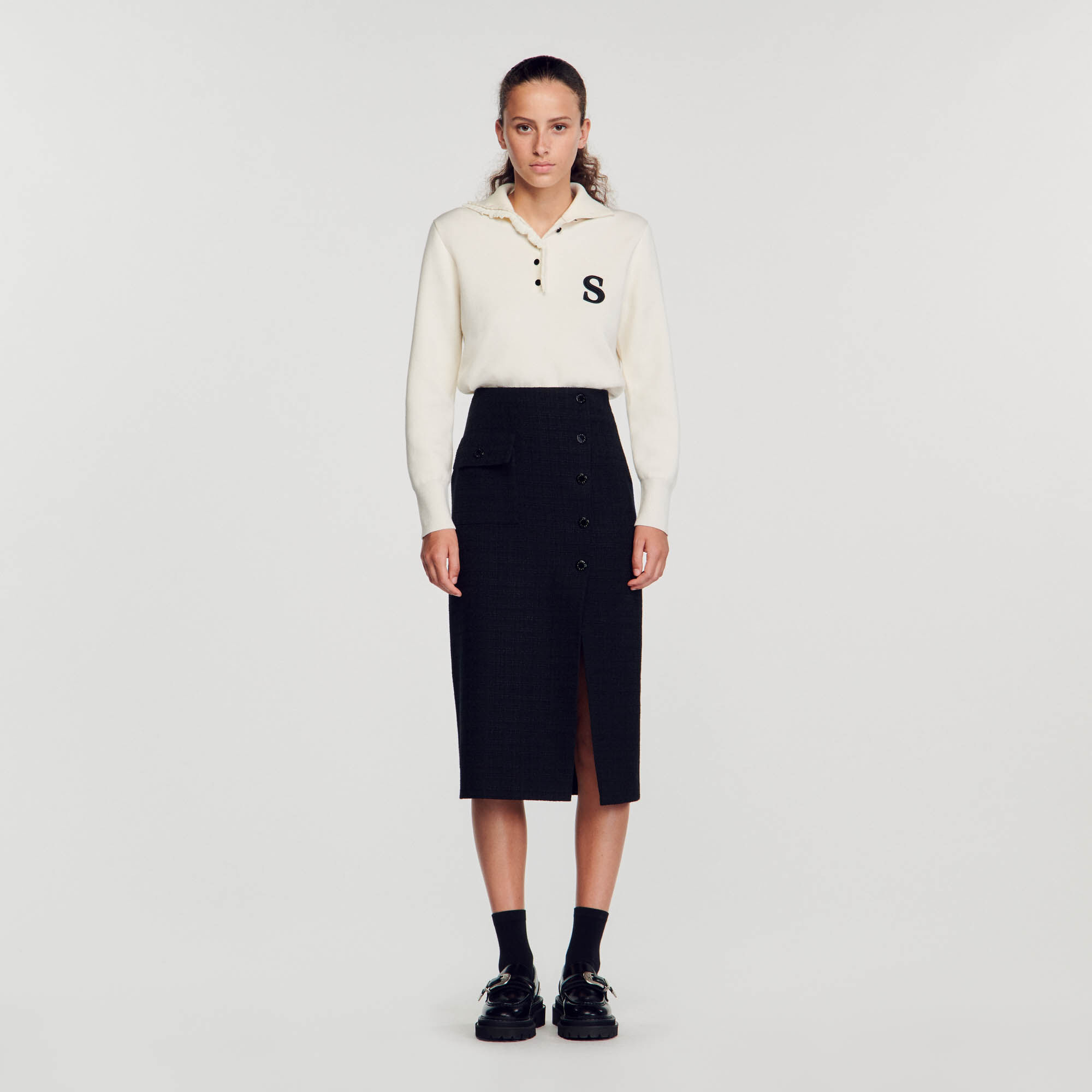 Midi skirt deals with pockets 9mm