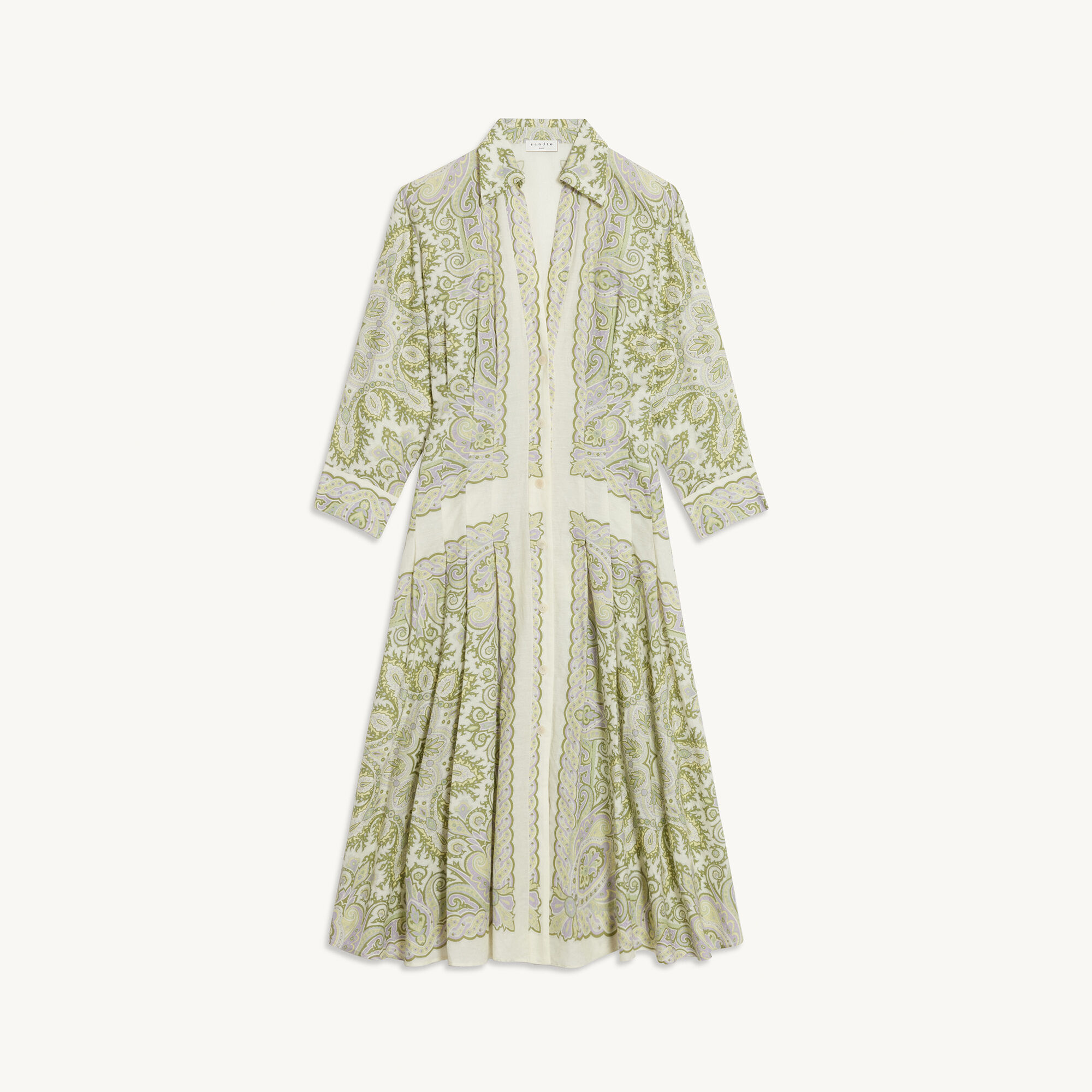 sandro printed shirt dress