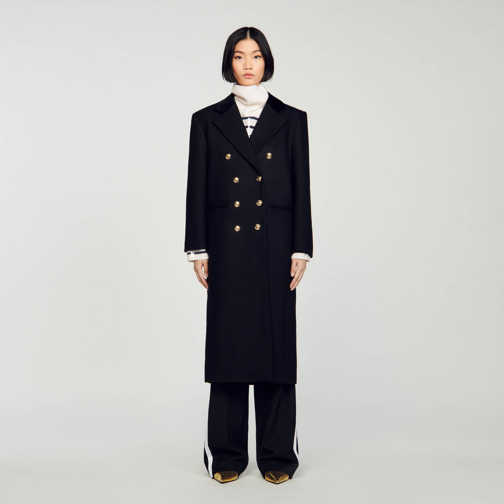 Manteau sandro femme clearance noir