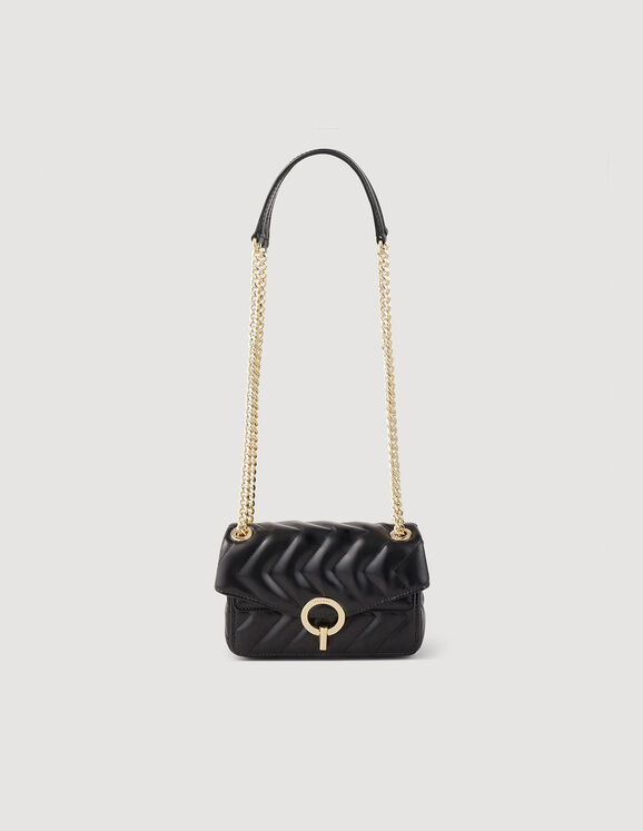 Plain leather Yza Mini Bag Black Femme