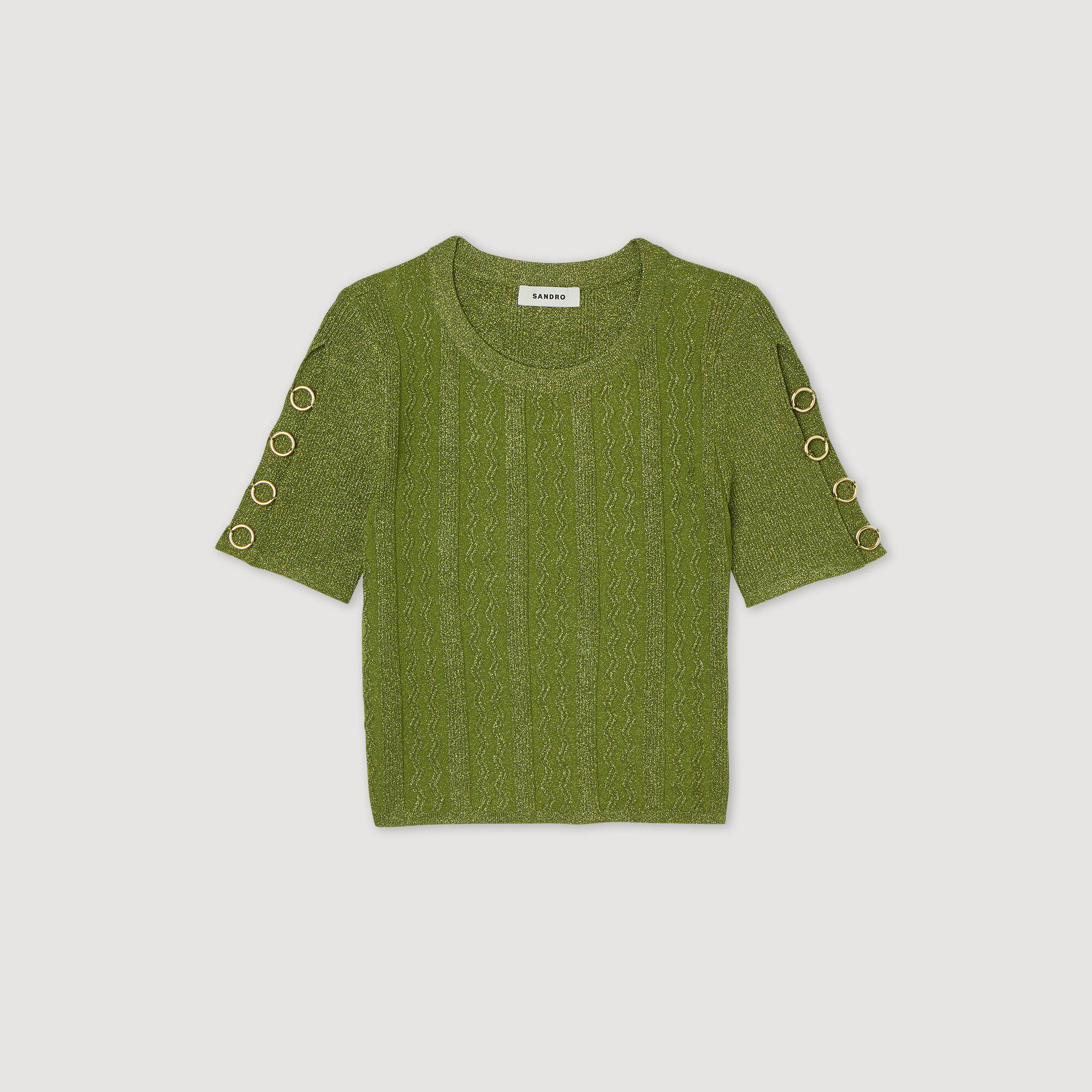 Metallic knit deals sweater