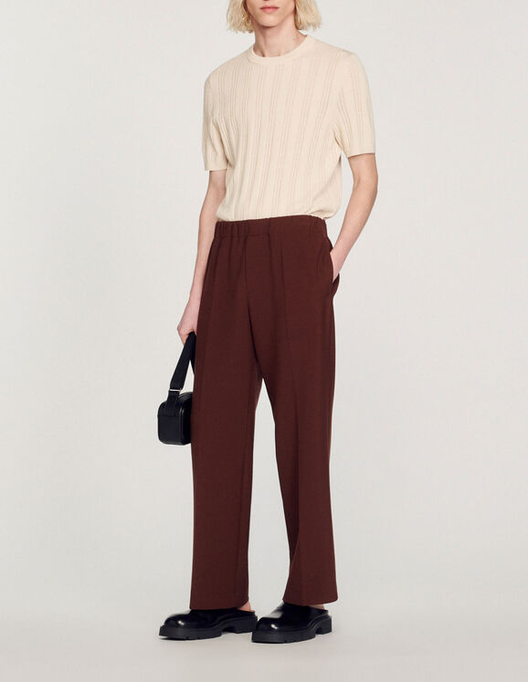 Wide-leg trousers Brown Homme
