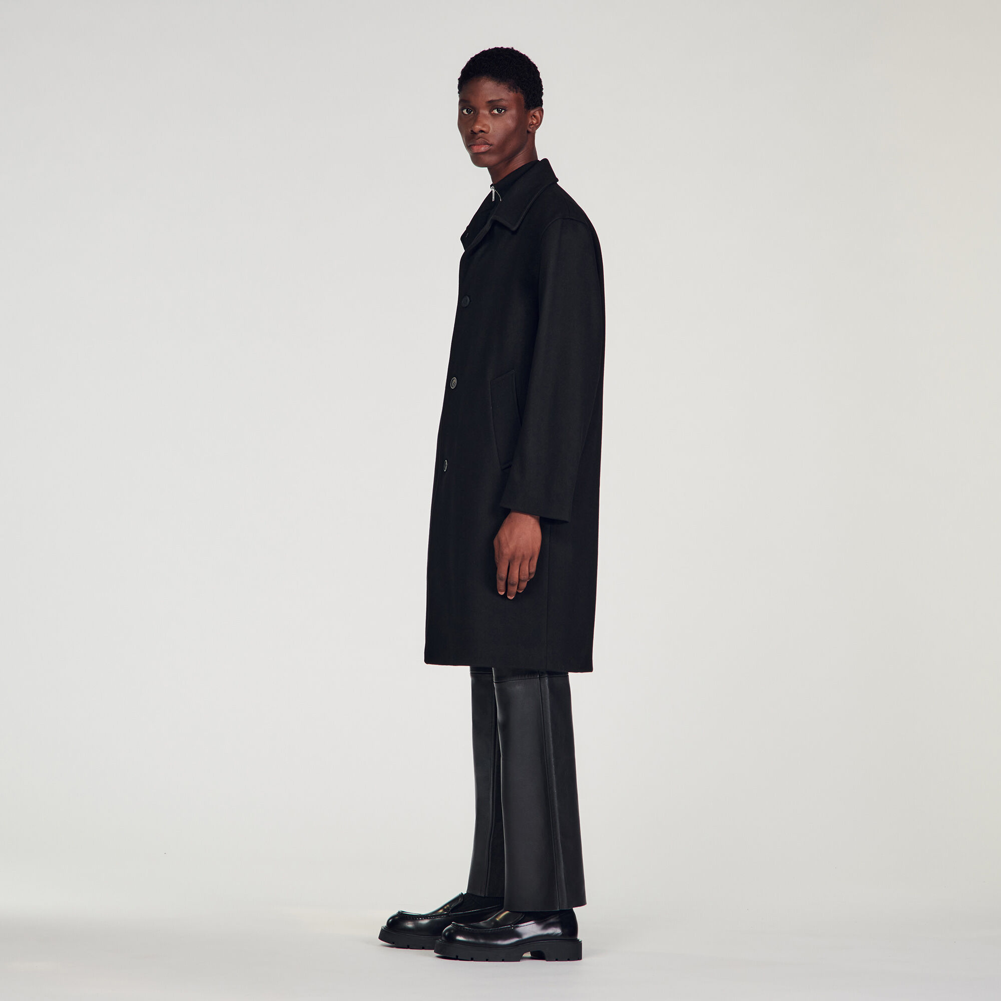 Mens wool cashmere coat on sale