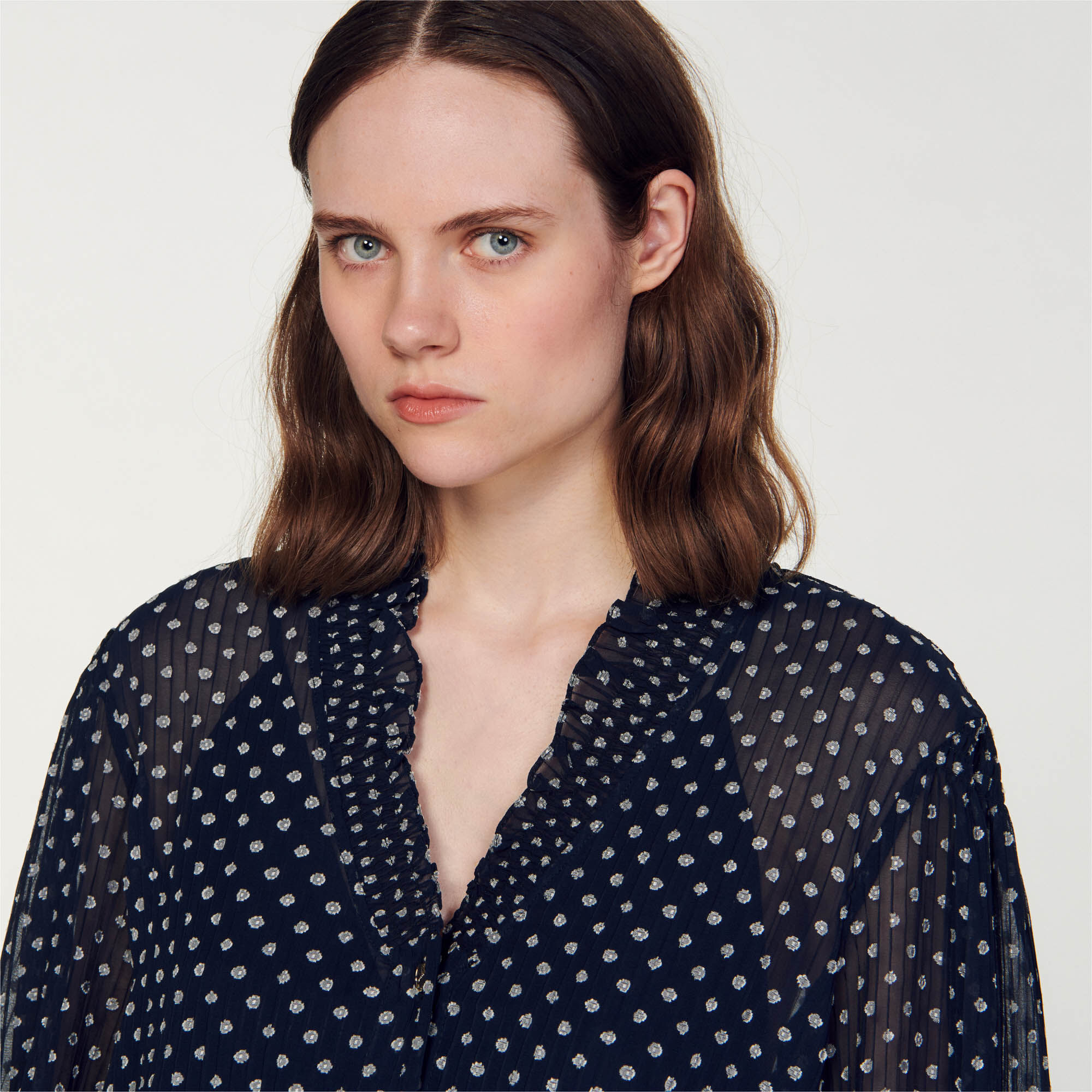 Sandro polka top dot dress