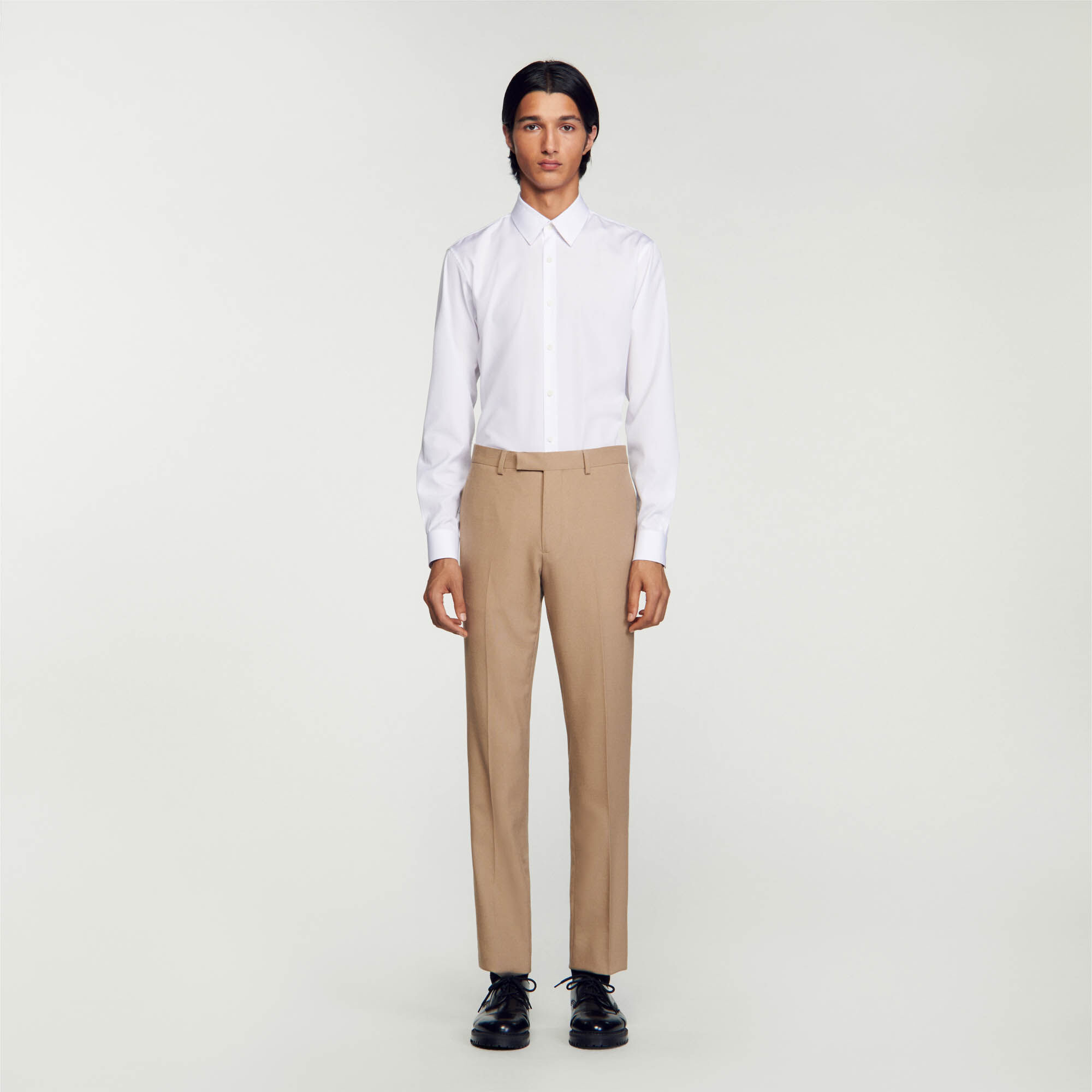 Buy PARK AVENUE Solid Cotton Slim Fit Men's Work Wear Trousers | Shoppers  Stop