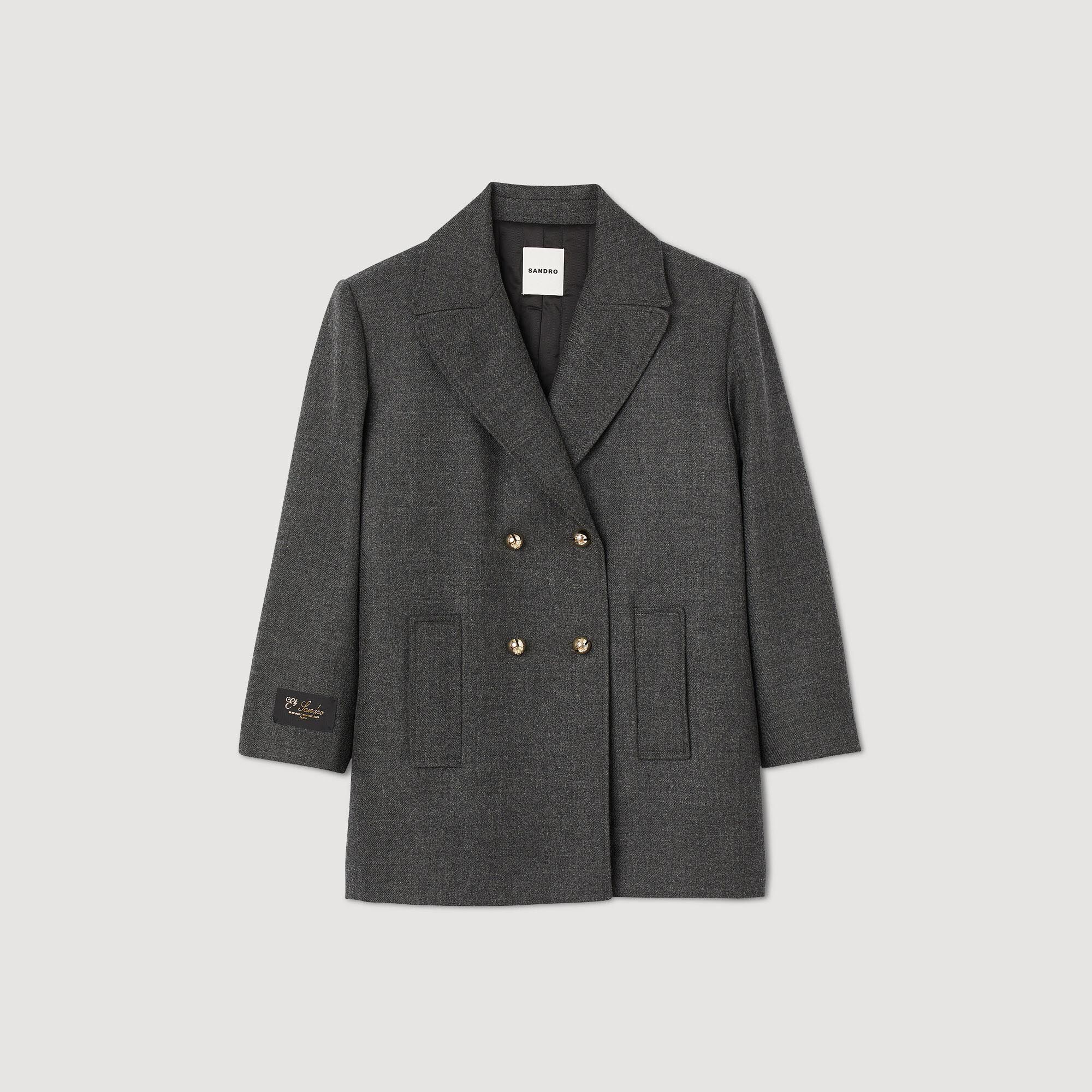 Manteau caban gris femme new arrivals