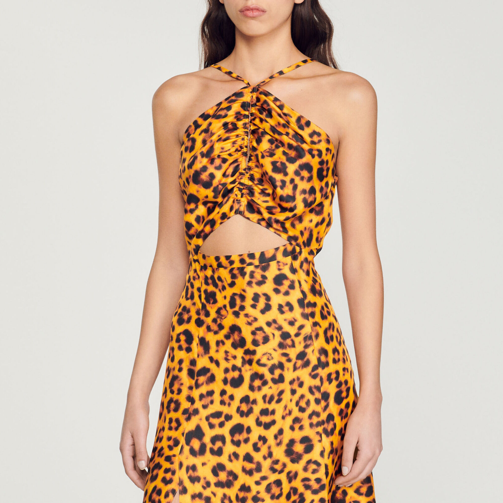 Black and yellow shop leopard print dress