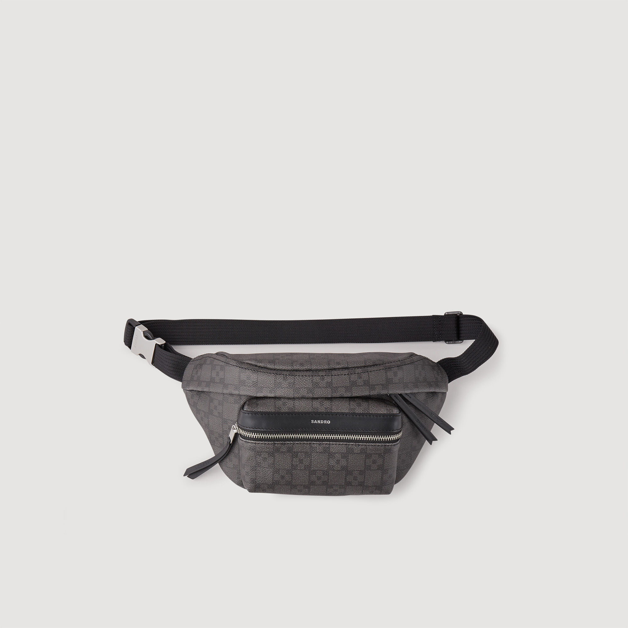 Square Cross coated canvas belt bag