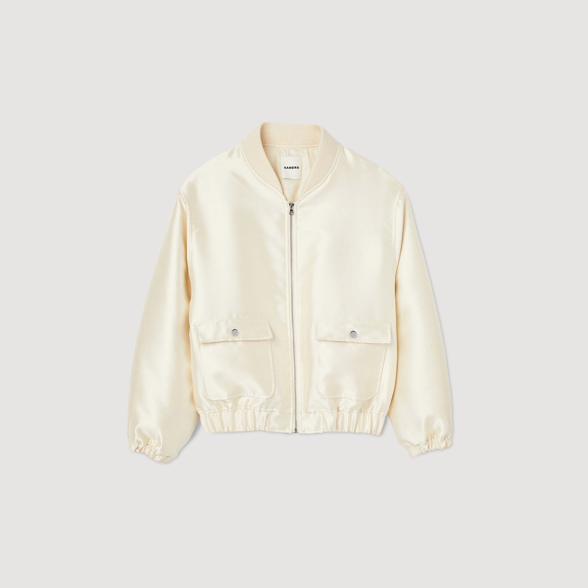 Cream satin jacket hotsell